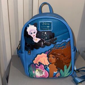 Disney Blue Backpack with Ariel and Ursula Design
